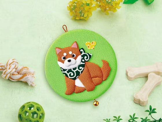 かんたん押絵・おすわり柴犬