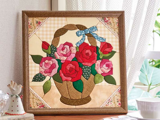 きめこみ・バラの花かご