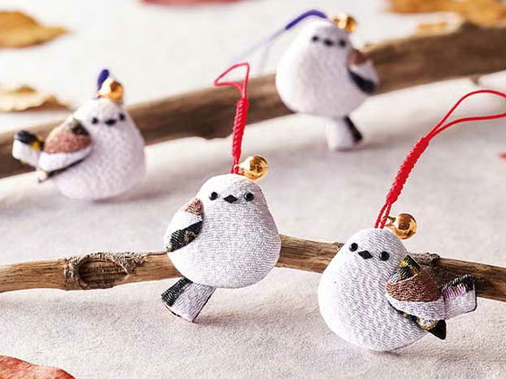 ちりめん根付・シマエナガ