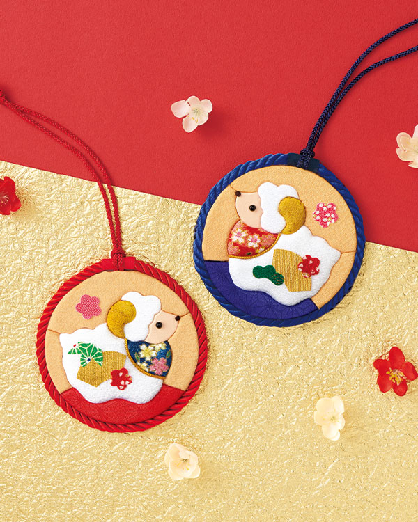 商品写真：きめこみプチセット・福ひつじ