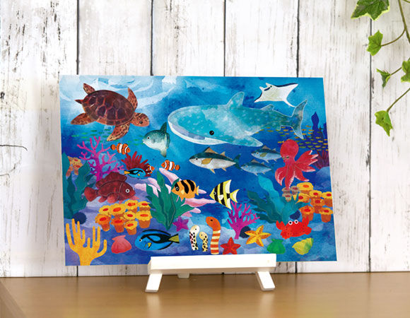 シールはり絵・きらめき水族館