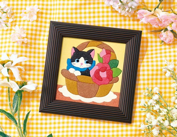 パウダーアート・子猫とバスケット