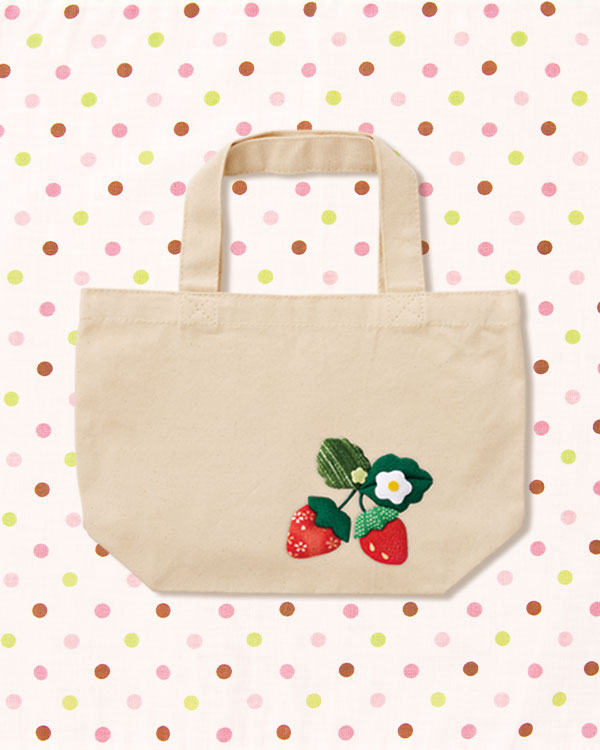 商品写真：押絵ランチトートバッグ・B（アイボリー）