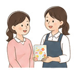 スタッフにキット選びを相談する様子