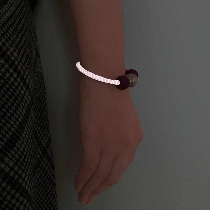 絹の巻玉ブレスレット（ルビー）｜株式会社さくらほりきり