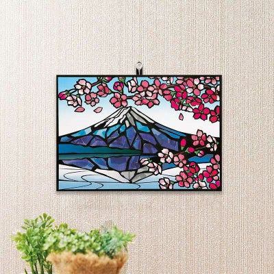 シールちぎりあ～と・逆さ富士と桜