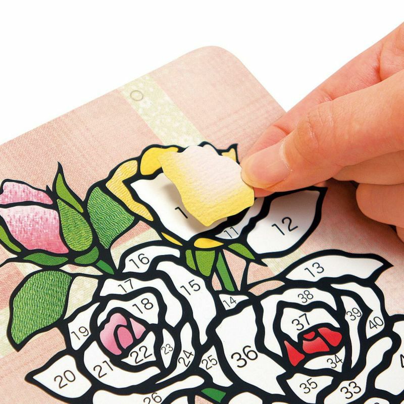 シールはり絵・バラの花束｜株式会社さくらほりきり