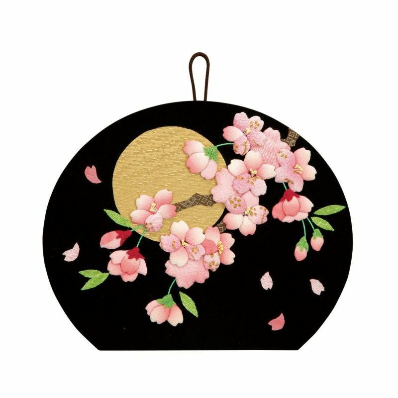 さくらほりきり 押絵飾り 桜と月 ※まるまる 押絵飾り・花歳時記（桜）｜株式会社さくらほりきり