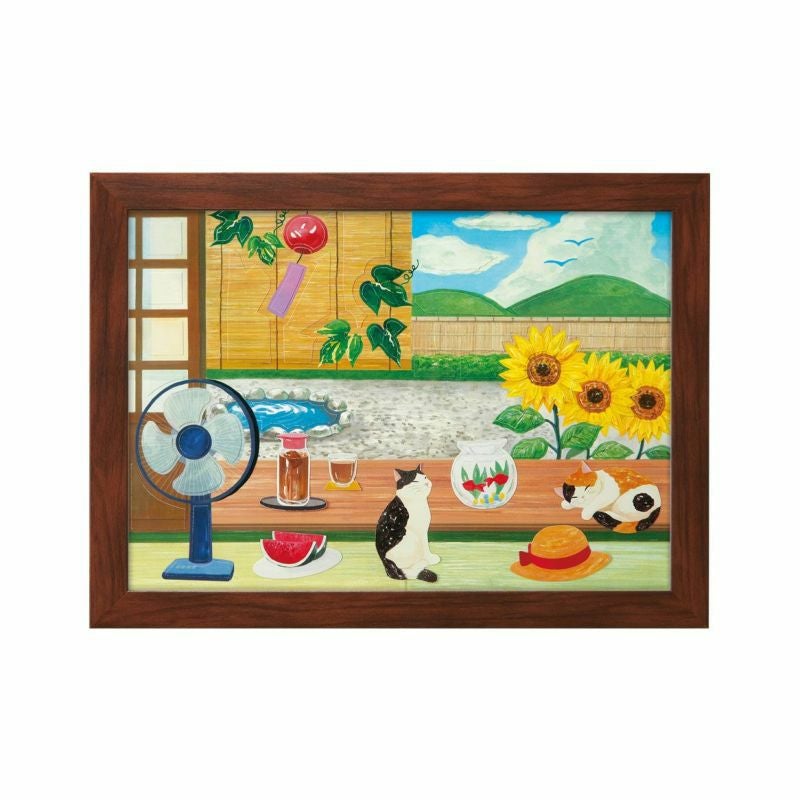 シールはり絵・猫の四季（夏の縁側）｜株式会社さくらほりきり