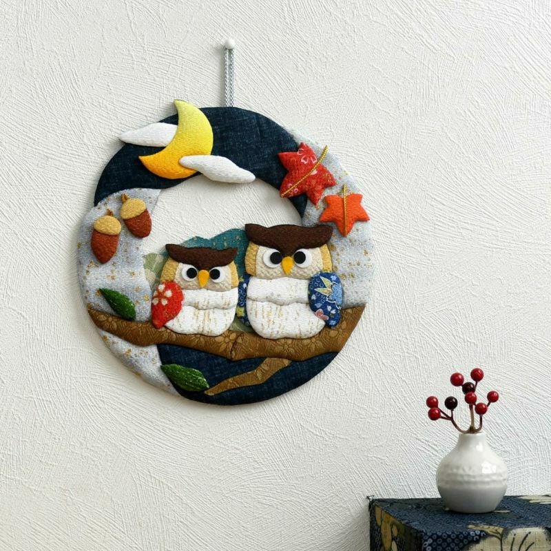 押絵飾り・月夜のフクロウ レビュー｜株式会社さくらほりきり