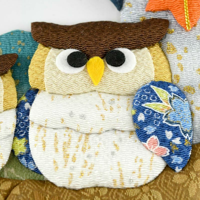 押絵飾り・月夜のフクロウ｜株式会社さくらほりきり