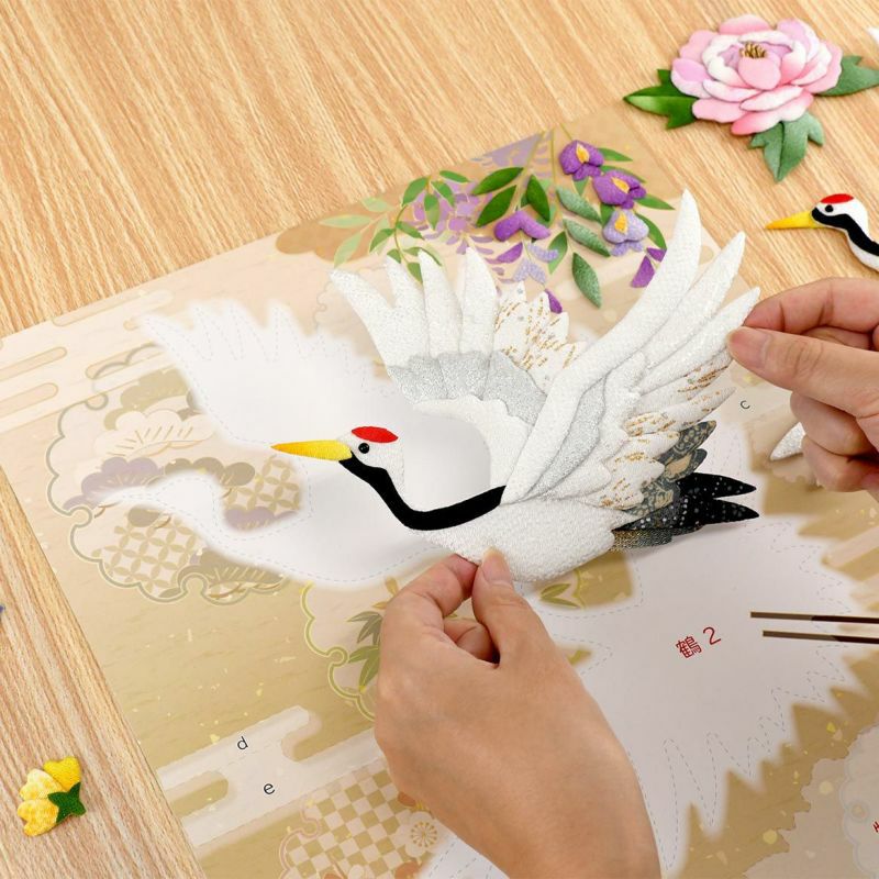 布押絵・壮麗夫婦鶴｜株式会社さくらほりきり