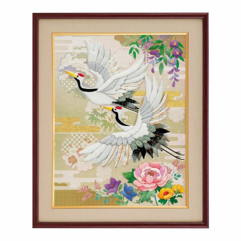 布押絵・壮麗夫婦鶴｜株式会社さくらほりきり