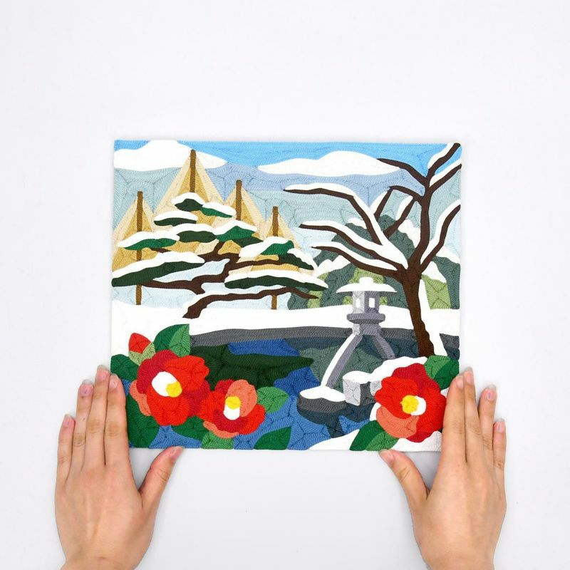 糸の絵画　即日発送 刺繍糸の絵・彩り花車｜株式会社さくらほりきり