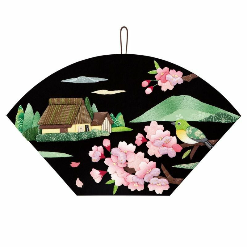 押絵飾り・扇歳時記(桜の里)｜株式会社さくらほりきり
