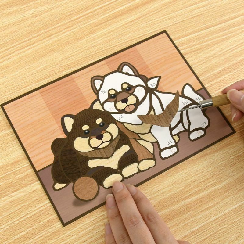 天然木のさくらあーと・柴犬｜株式会社さくらほりきり