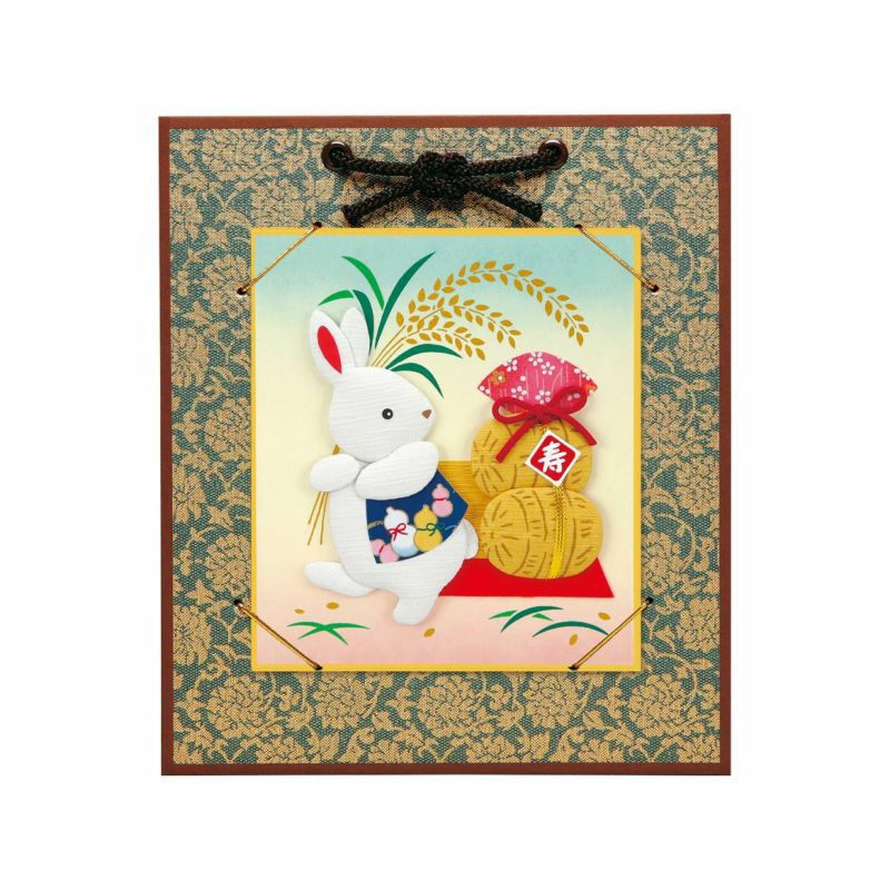 寿俵うさぎ(1/4色紙)｜株式会社さくらほりきり