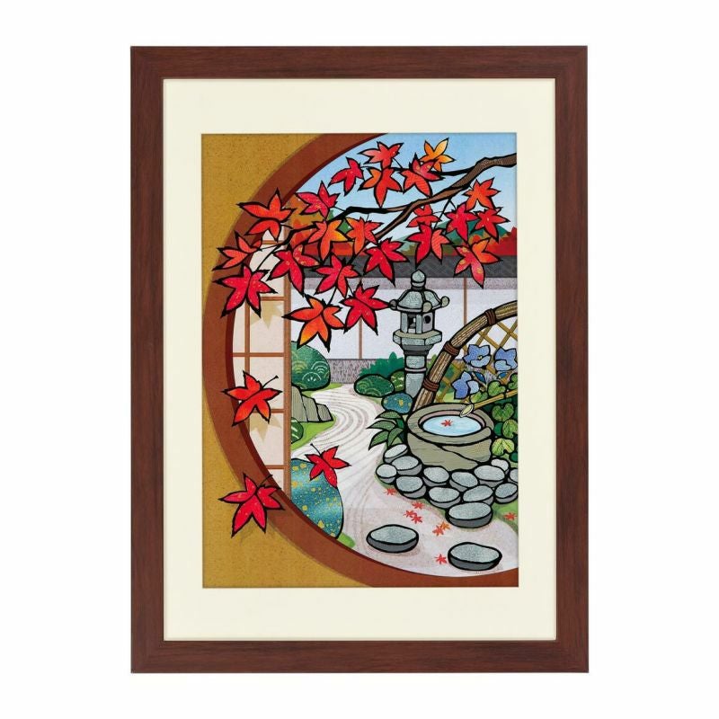 さくらあーと・紅葉と丸窓の秋庭｜株式会社さくらほりきり