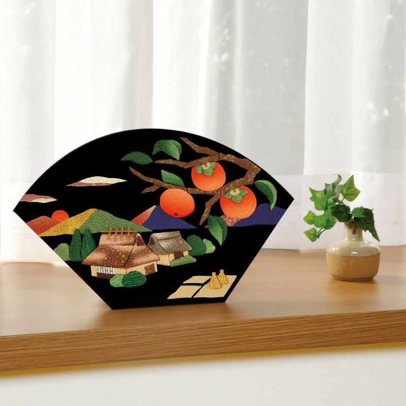 押絵飾り・扇歳時記(桜の里)｜株式会社さくらほりきり