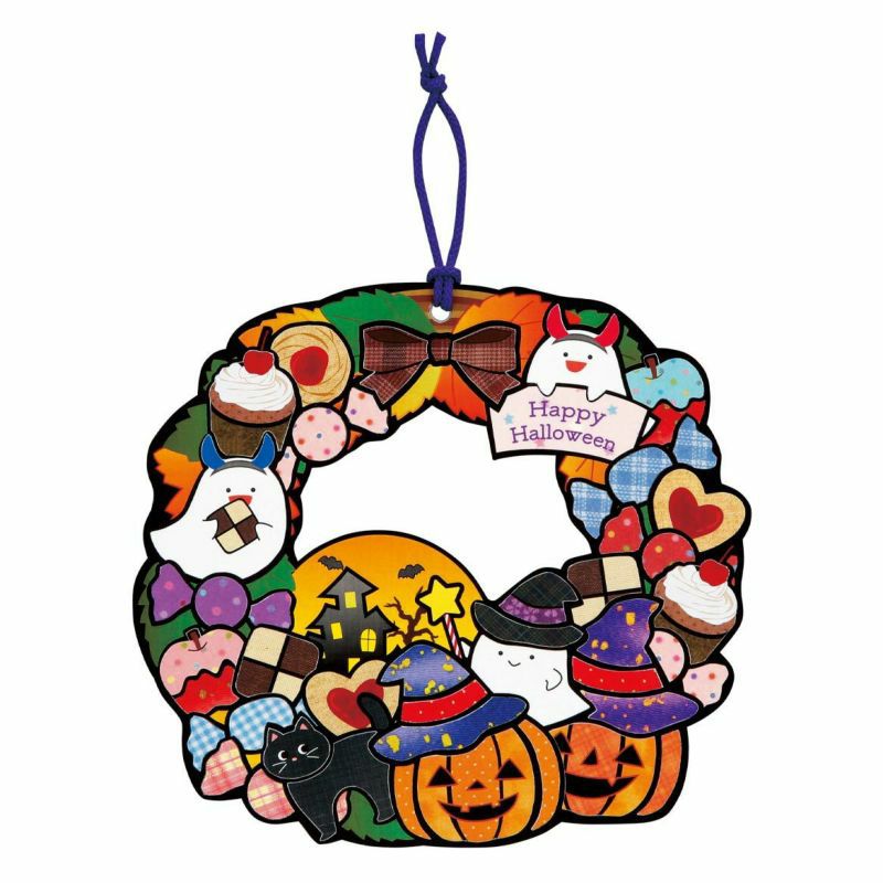 シールはり絵・ハッピーハロウィンリース｜株式会社さくらほりきり