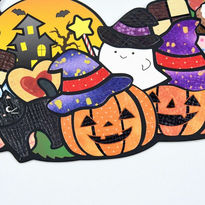 シールはり絵・ハッピーハロウィンリース｜株式会社さくらほりきり