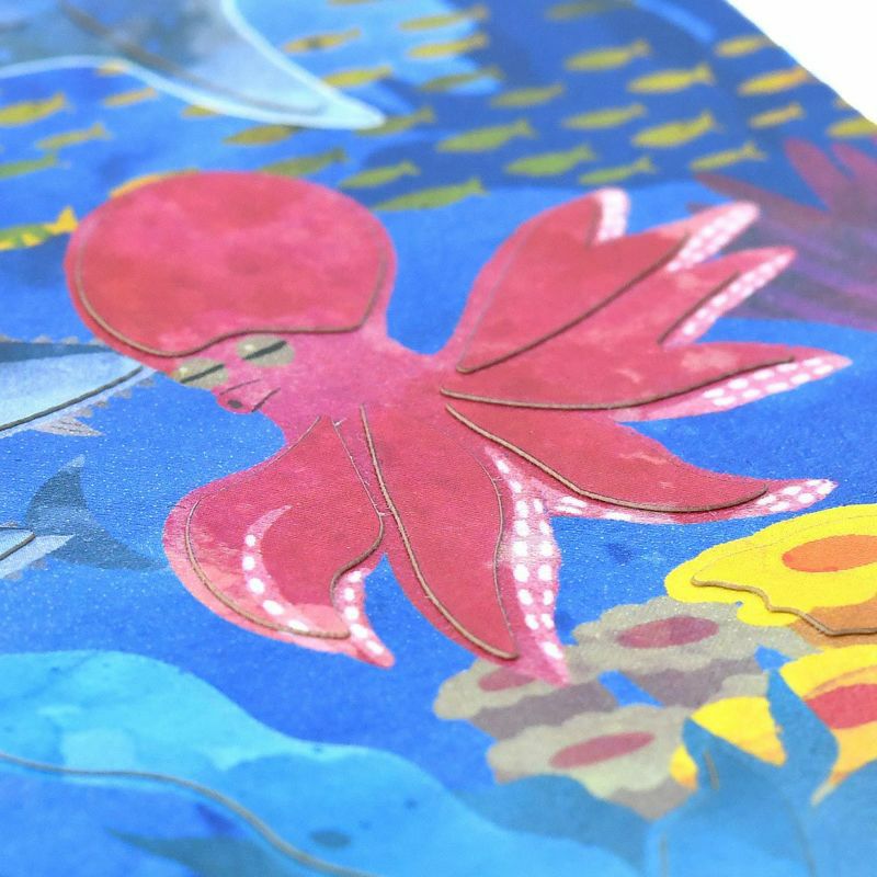 【原画作品】★貼り絵★グラキリス〜おい！水くれよ！ シールはり絵・きらめき水族館｜株式会社さくらほりきり