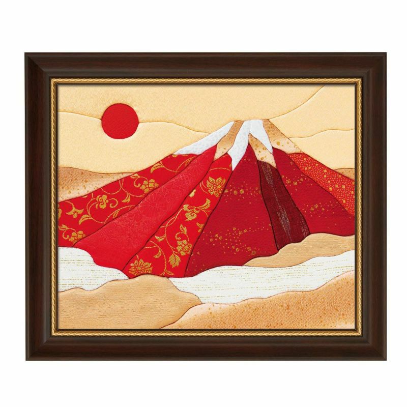 飾り物　額縁　赤富士　縁起物 きめこみ・縁起赤富士｜株式会社さくらほりきり