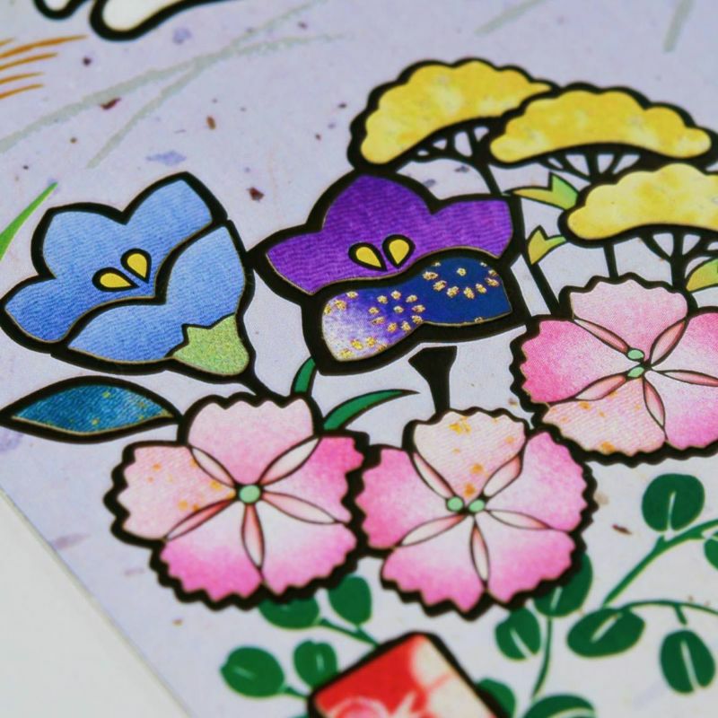 季節のシールはり絵・十五夜跳ねうさぎ（九月）｜株式会社さくらほりきり