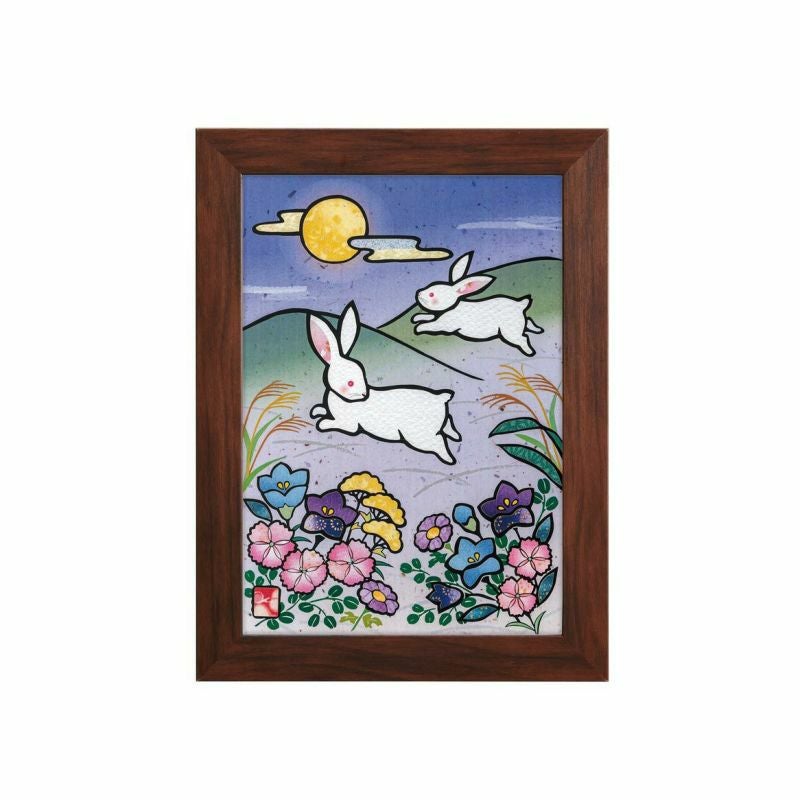 季節のシールはり絵・十五夜跳ねうさぎ（九月）｜株式会社さくらほりきり