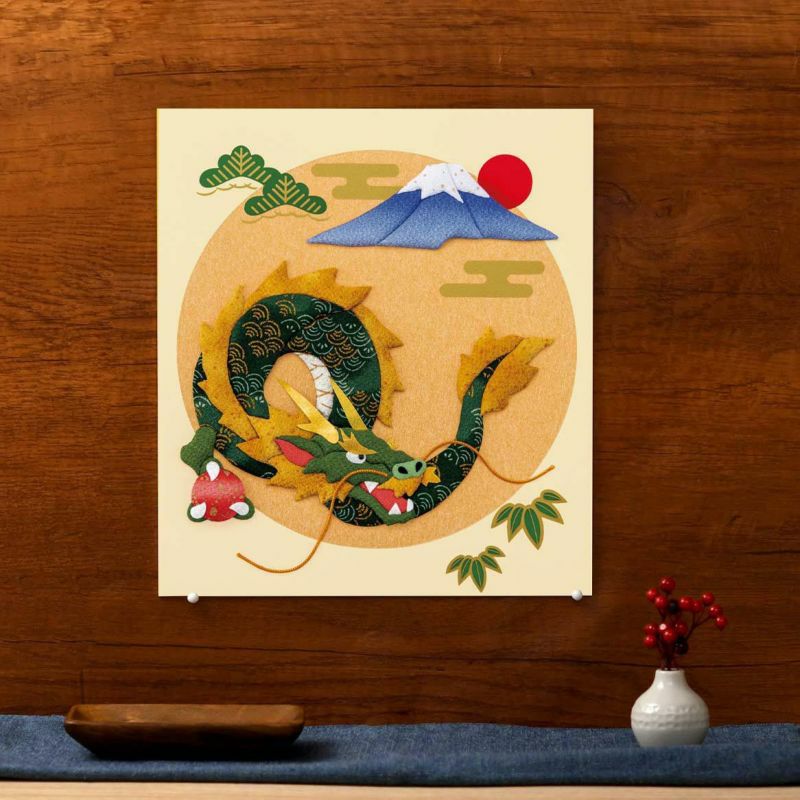 布押絵・富士と吉祥竜 （大色紙）｜株式会社さくらほりきり