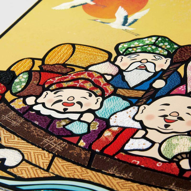 七福神印章付き額装 安川眞慈版画額 『七福神』 N18-495 : Drink&Dream D-Park ヤフー店
