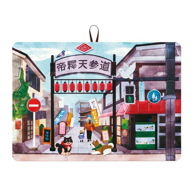 シールはり絵・犬の旅（柴又）｜株式会社さくらほりきり
