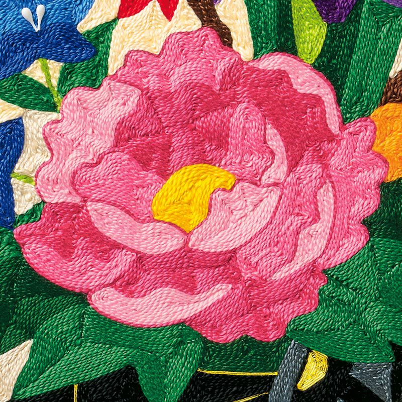 糸の絵画　即日発送 刺繍糸の絵・彩り花車｜株式会社さくらほりきり