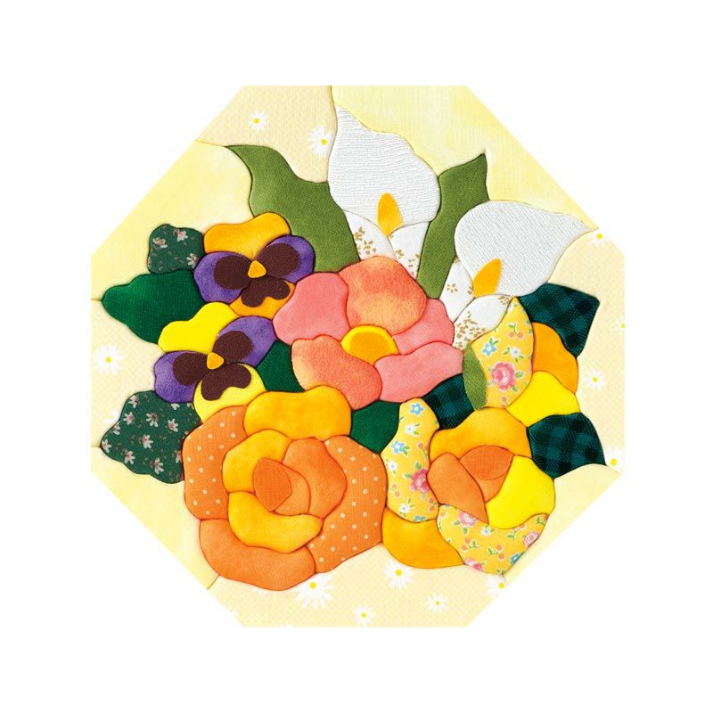 きめこみ花風水・黄色の花飾り｜株式会社さくらほりきり