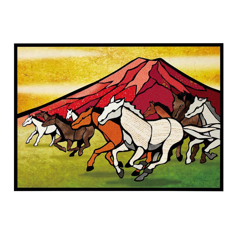 さくらあーと・縁起赤富士と九頭馬｜株式会社さくらほりきり