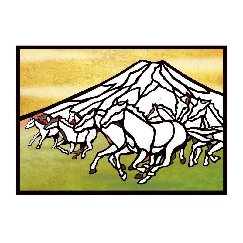 さくらあーと・縁起赤富士と九頭馬|株式会社さくらほりきり さくらあーと・縁起赤富士と九頭馬|株式会社さくらほりきり