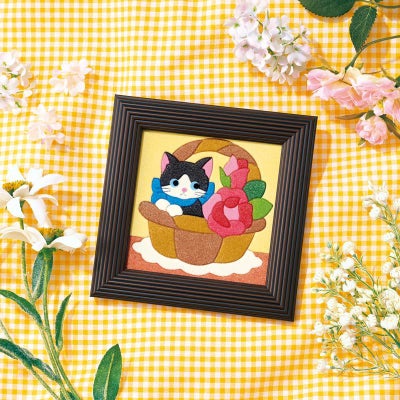 パウダーアート・子猫とバスケット