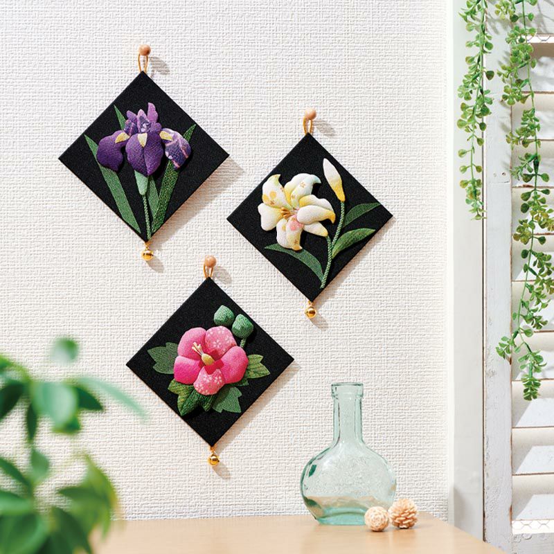 三連タペストリー・花の彩り（夏）｜株式会社さくらほりきり