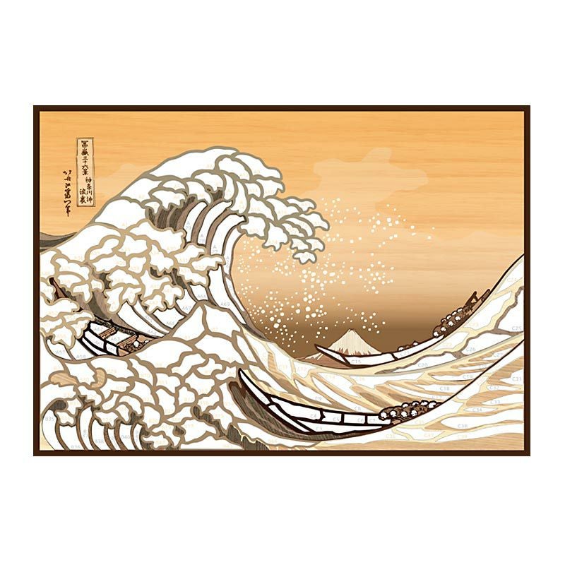 細かい部分はあらかじめ下絵に印刷済み