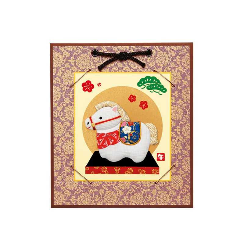 かんたん押絵・祝い福うま（1/4色紙）｜株式会社さくらほりきり
