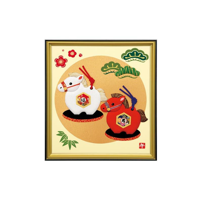 かんたん押絵・紅白福寿午（大色紙）｜株式会社さくらほりきり