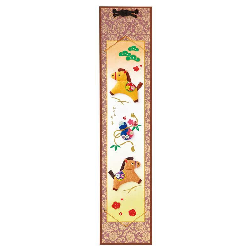 額装イメージ（どんす短冊掛（エンジ））