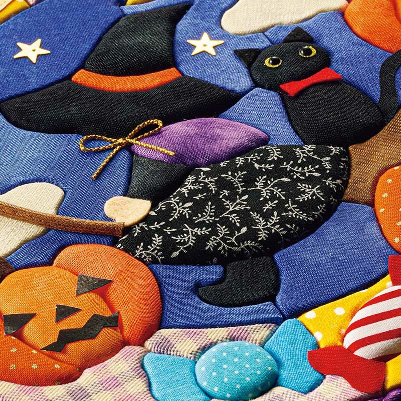 パッチワークキルト風の立体感のある仕上がり