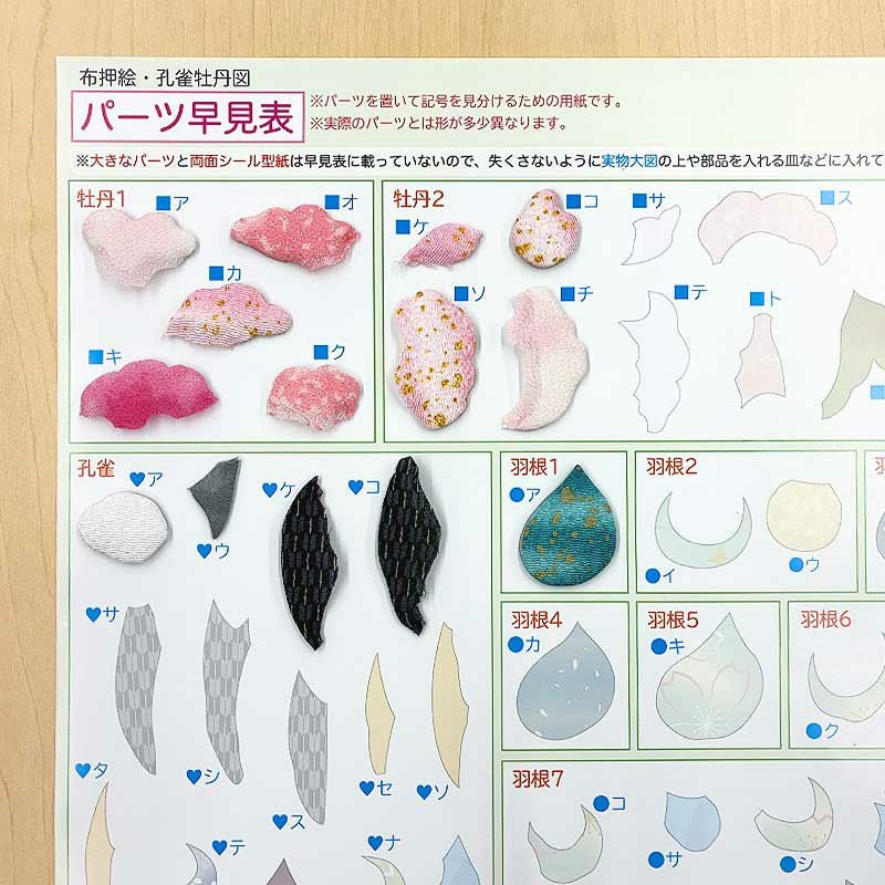 布押絵・孔雀牡丹図｜株式会社さくらほりきり