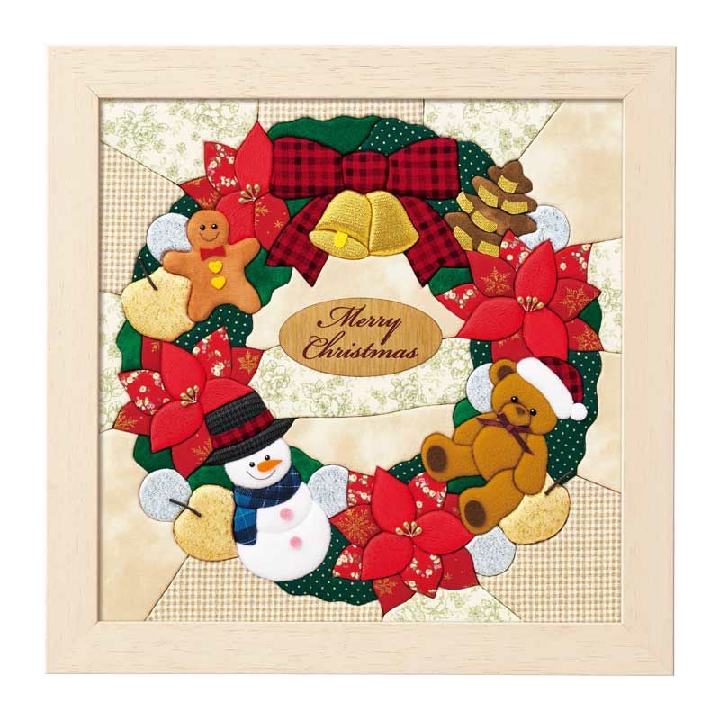 ★オリジナル手作り額：夢見るクリスマスDreaming of Christmas きめこみ・クリスマスリース｜株式会社さくらほりきり