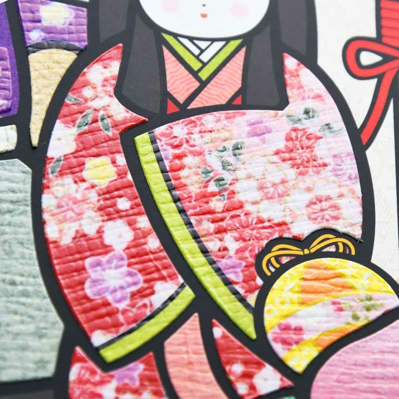 シールはり絵・うららか立雛｜株式会社さくらほりきり