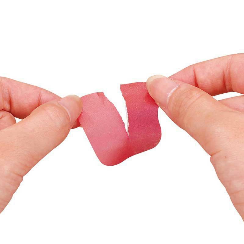 手でちぎれる水彩風のカラーシール