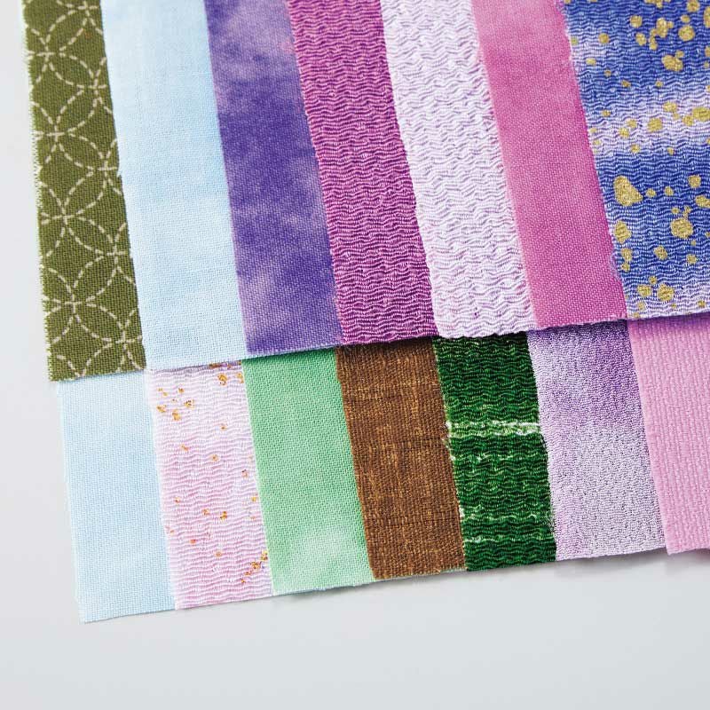 14種類のさまざまな布をきめこむ楽しさがあります