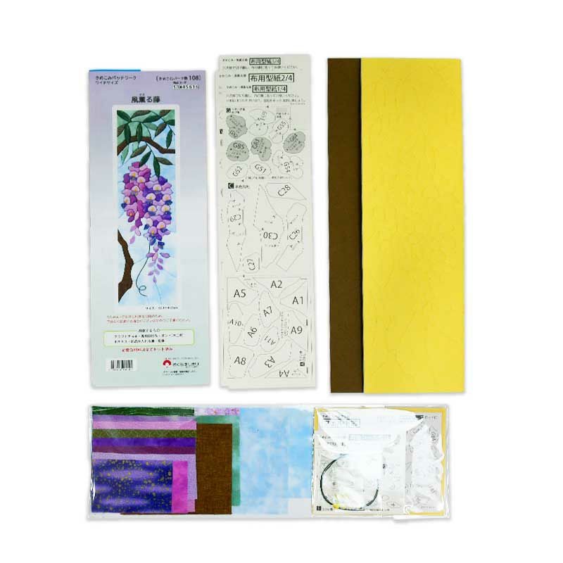 セット内容／説明書、布用型紙、きめこみボード、裏板紙、<br>布、フェルト芯、小物、