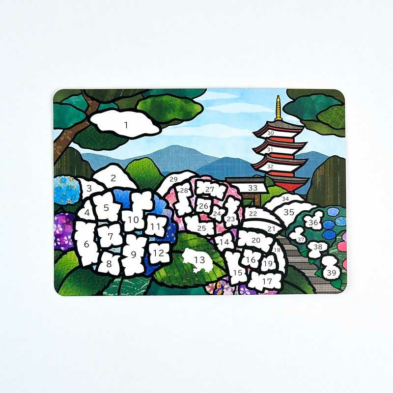 シールを貼る下絵